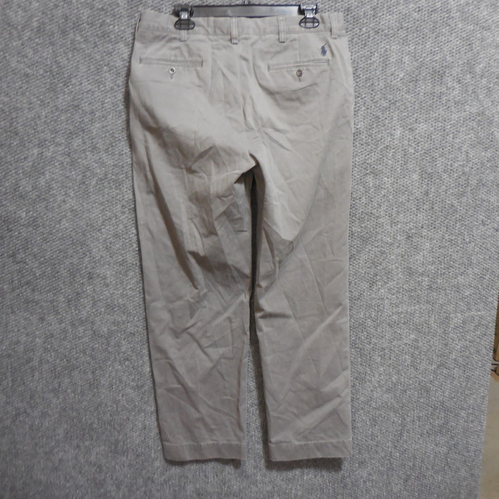 Polo Ralph Lauren Preston Pant Mens 34x30 Khaki Tan 100% Cotton Chino Trousers